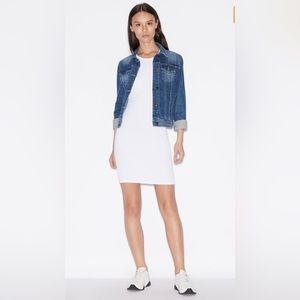 Armani Exchange Stretch Denim Mini Dress White Size 4